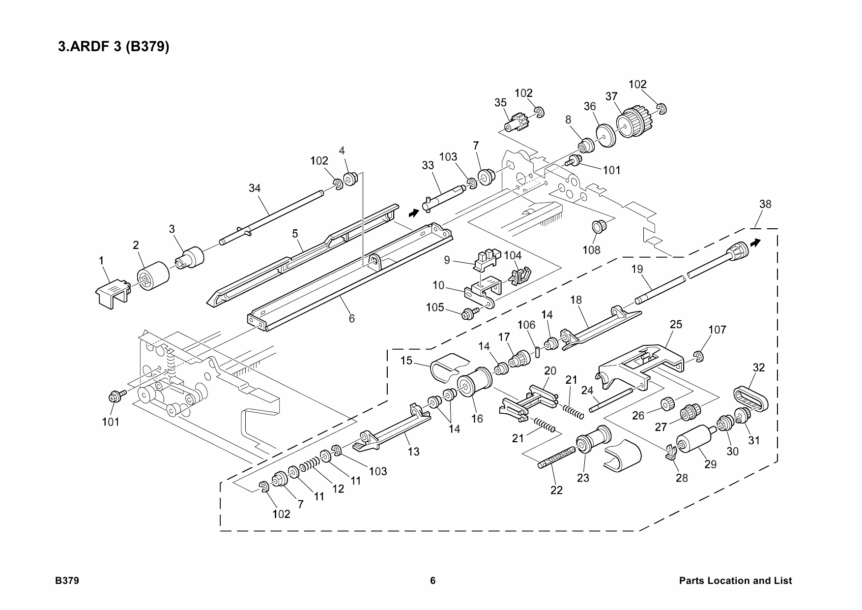 RICOH Options B379 ARDF Parts Catalog PDF download-3